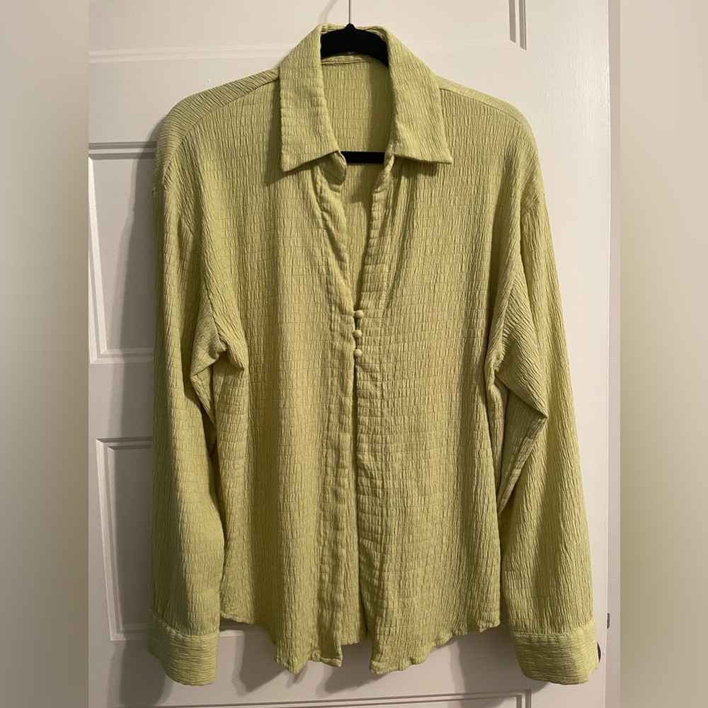 Open front blouse